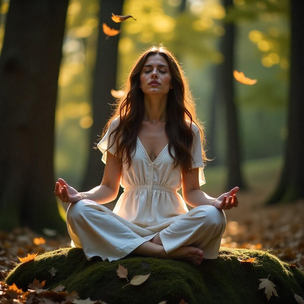 Meditation trädgård med naturlig harmoni