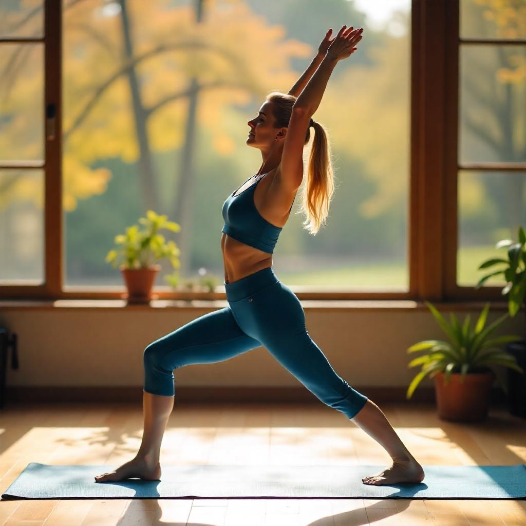 Yoga studio med naturligt ljus